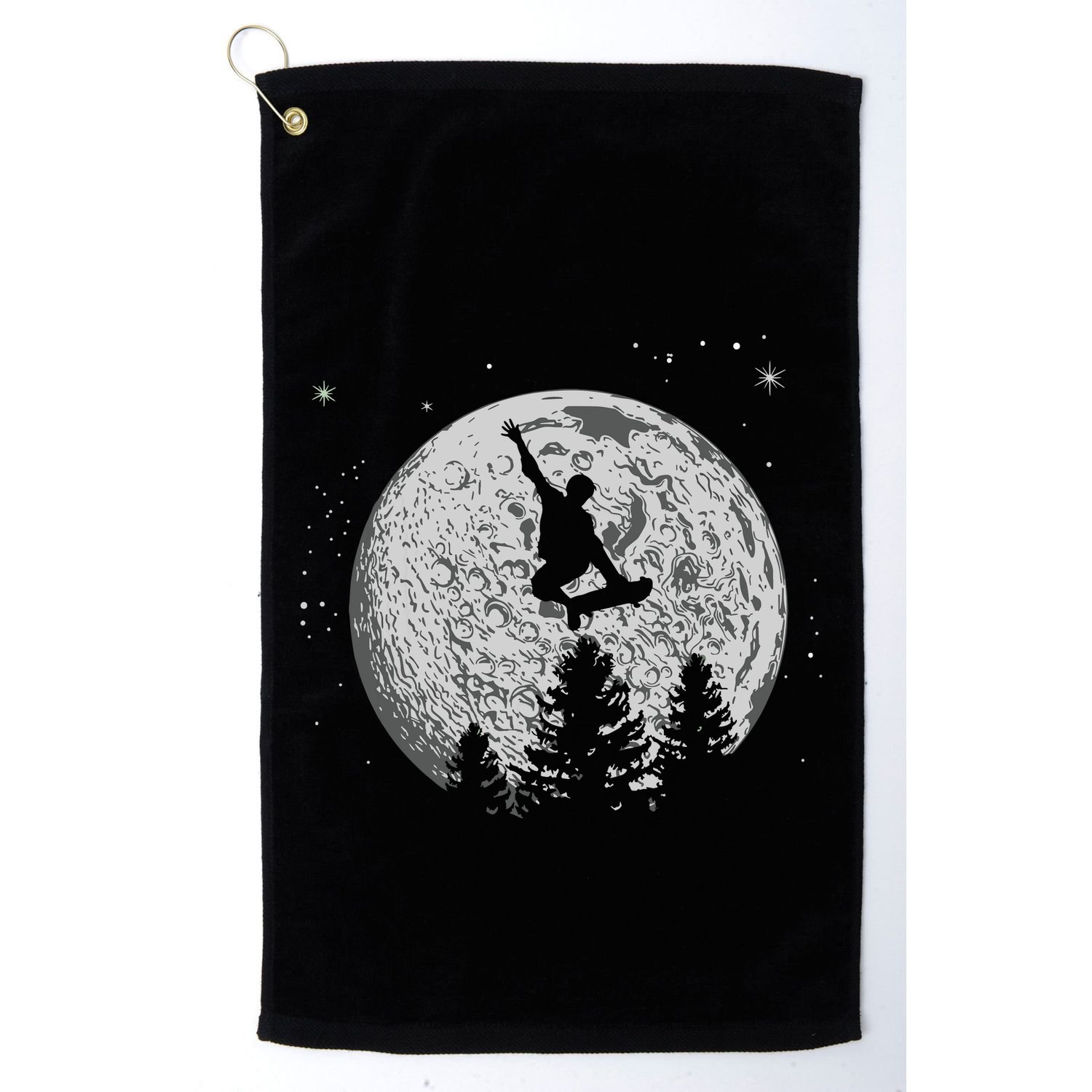 Skater Skateboarder Skateboard Moon Skateboarding Gift Golf Towel