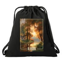 Serene Southern Sunset Alabama Drawstring Bag