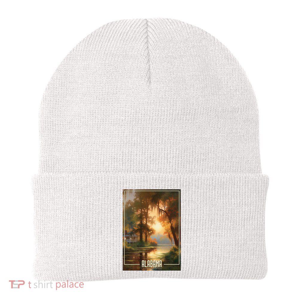 Serene Southern Sunset Alabama Knit Cap Winter Beanie