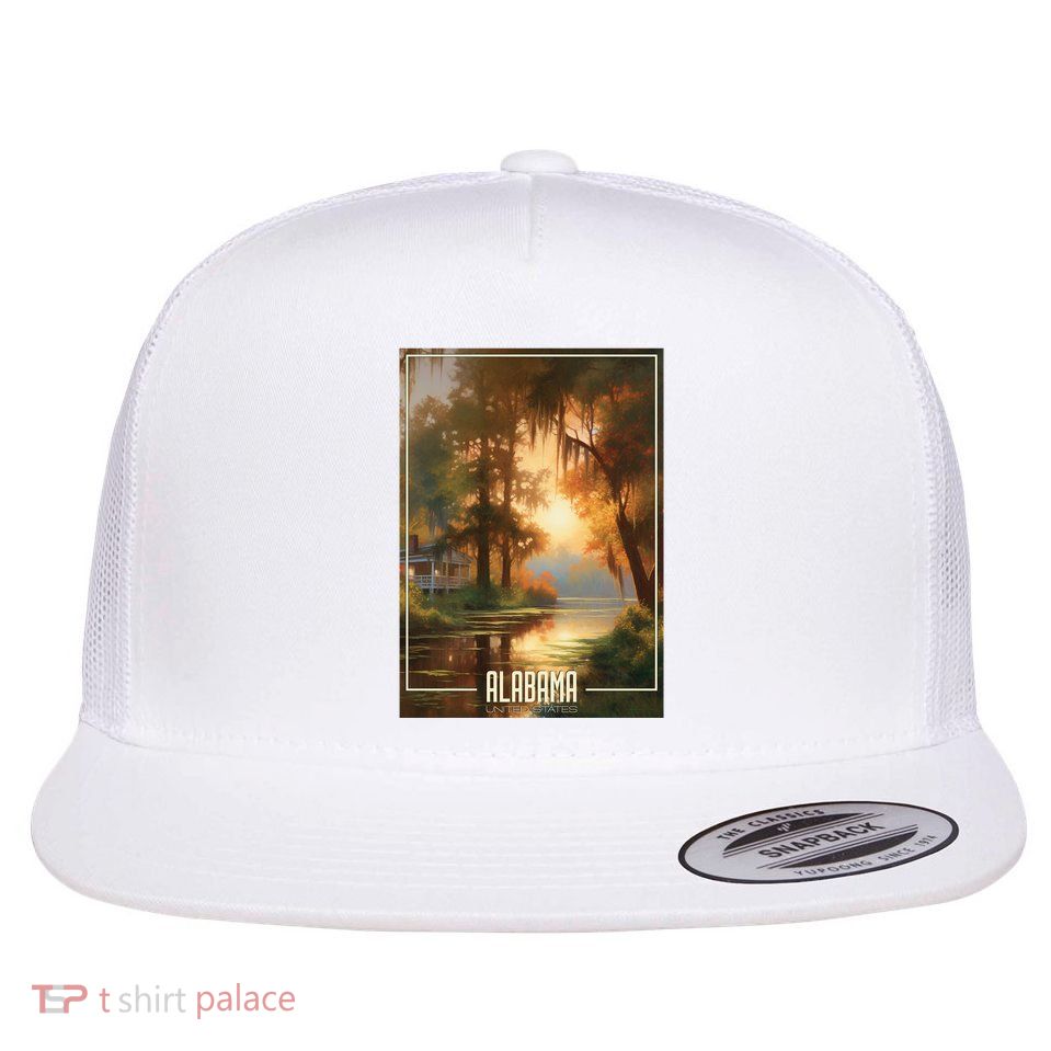 Serene Southern Sunset Alabama Flatbill Hat