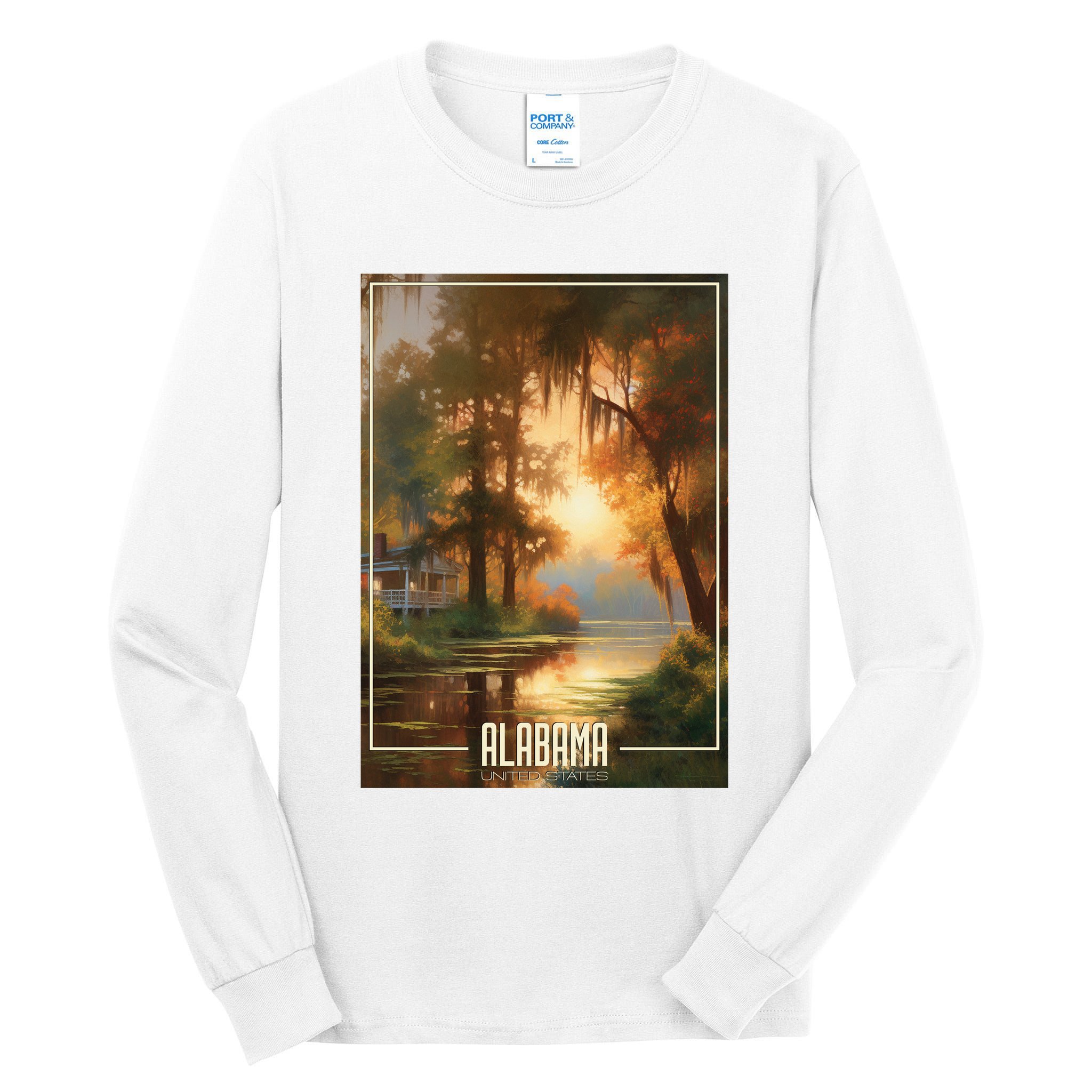 Serene Southern Sunset Alabama Tall Long Sleeve T-Shirt