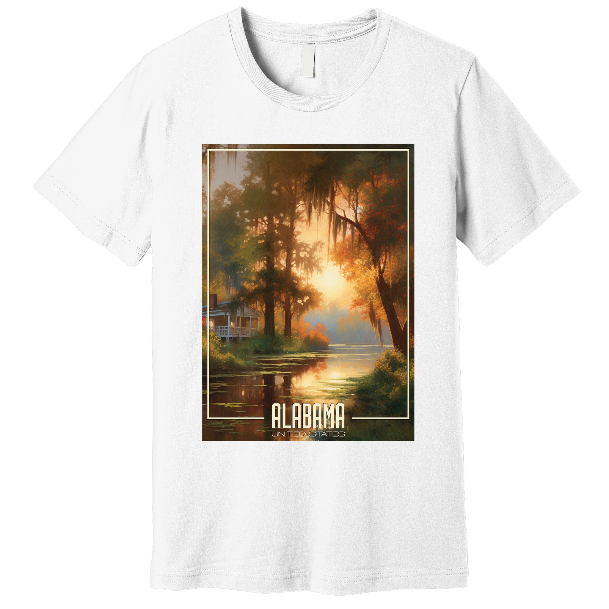 Serene Southern Sunset Alabama Premium T-Shirt