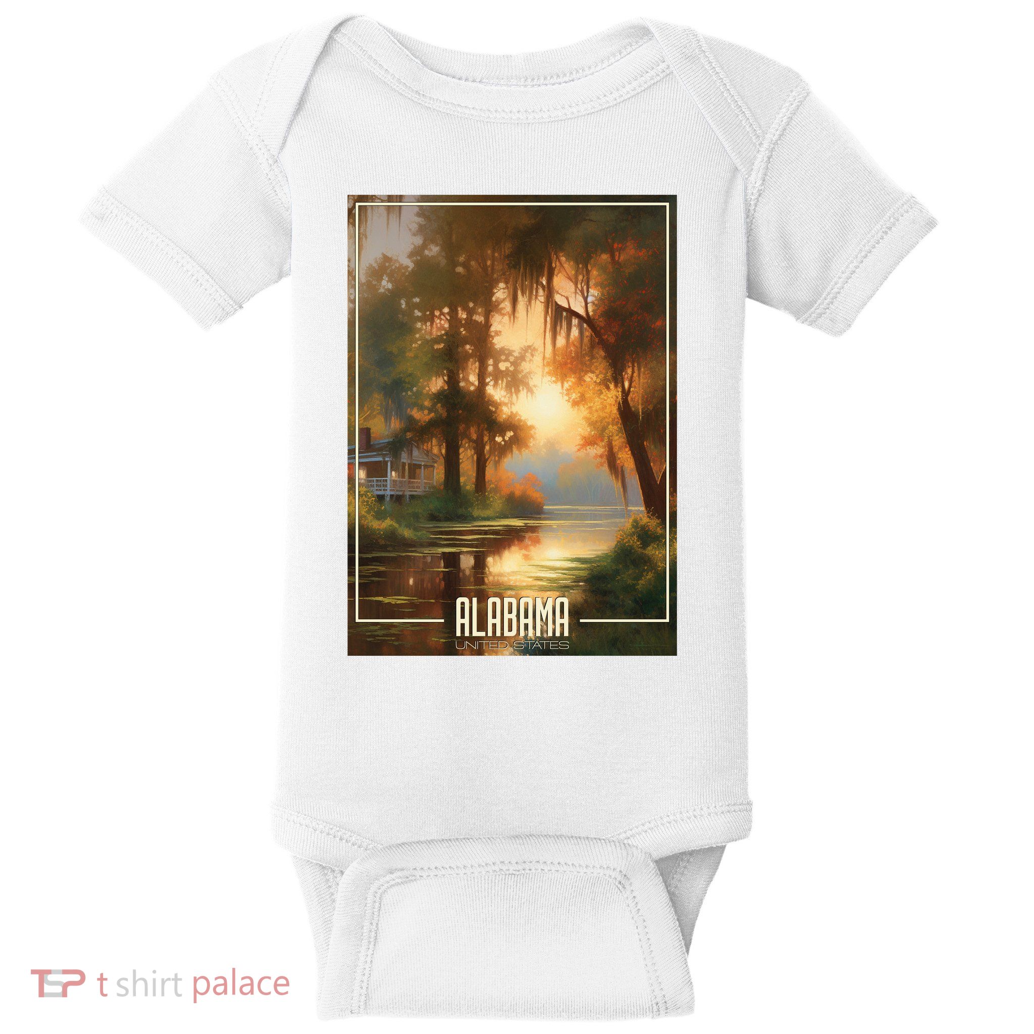 Serene Southern Sunset Alabama Baby Bodysuit