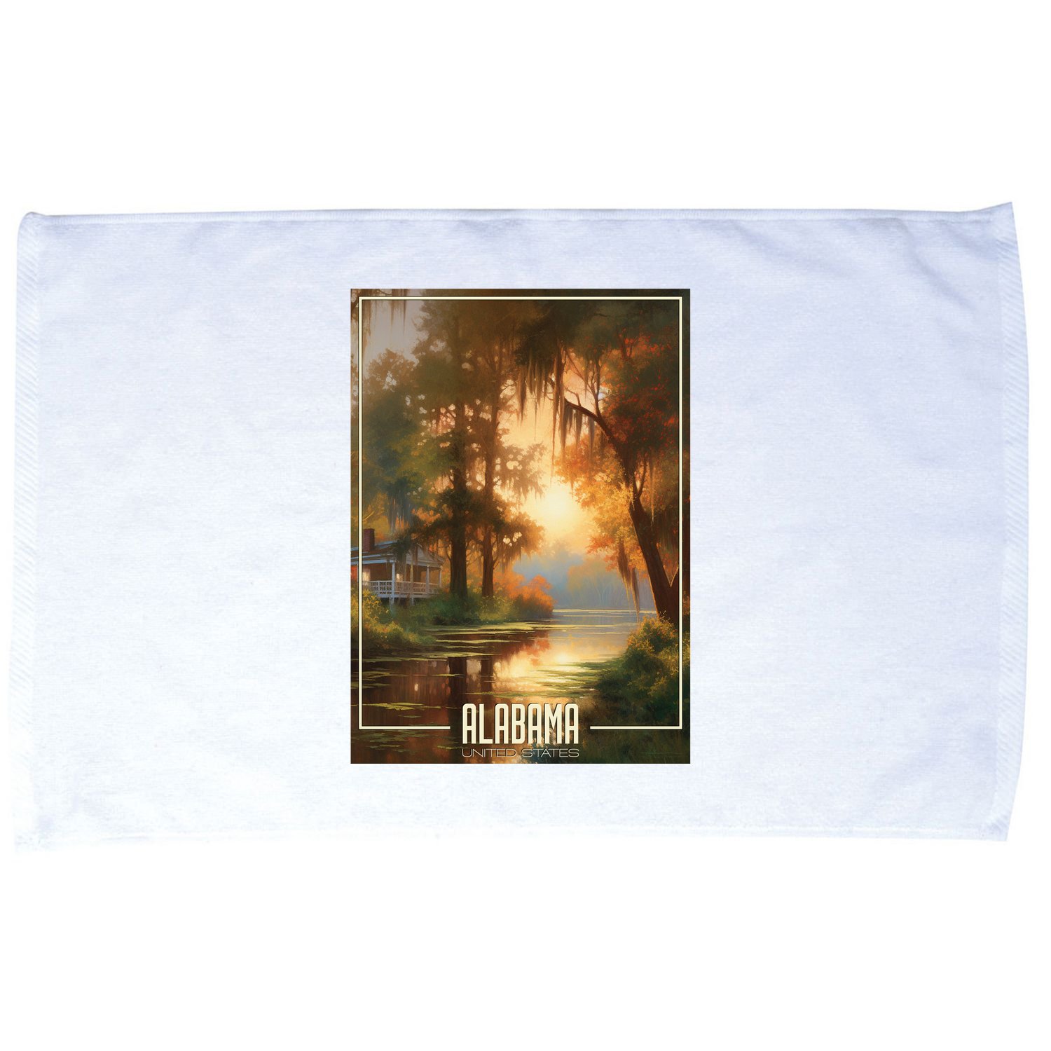 Serene Southern Sunset Alabama Microfiber Hand Towel