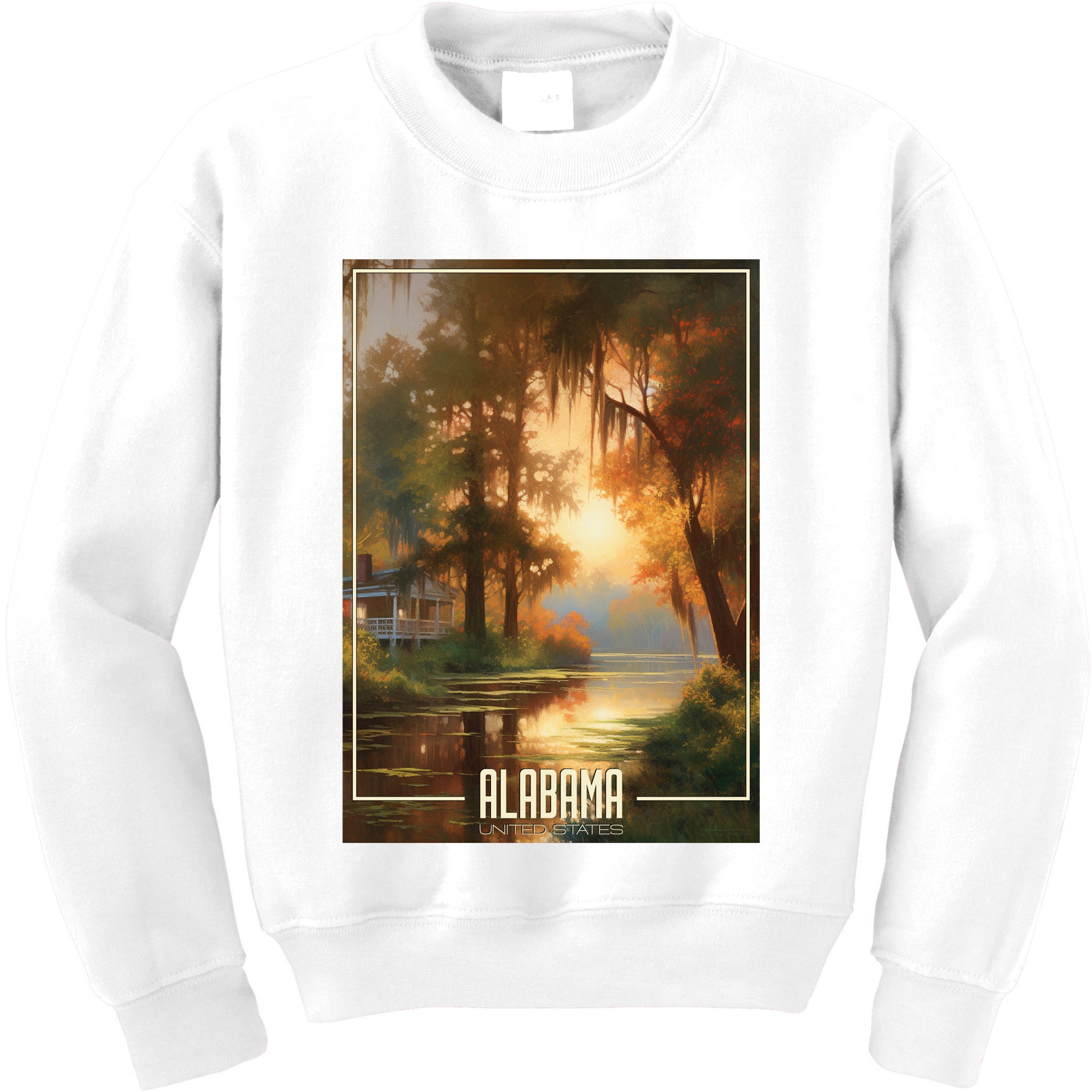 Serene Southern Sunset Alabama Kids Sweatshirt