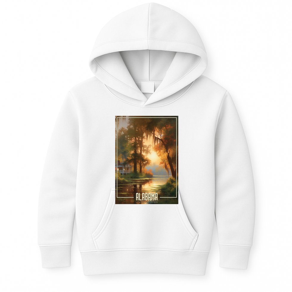 Serene Southern Sunset Alabama Kids Hoodie