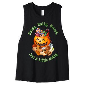 Sassy Salty Sweet And A Little Nutty Women's Racerback Cropped Tank