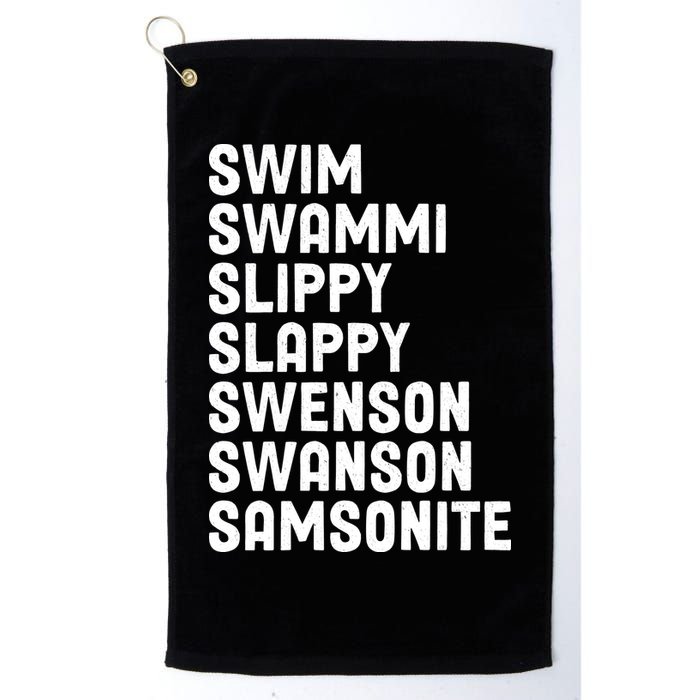 Swammi Slippy Slappy Swenson Swanson Samsonite Golf Towel