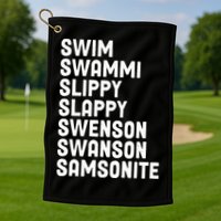 Swammi Slippy Slappy Swenson Swanson Samsonite Golf Towel