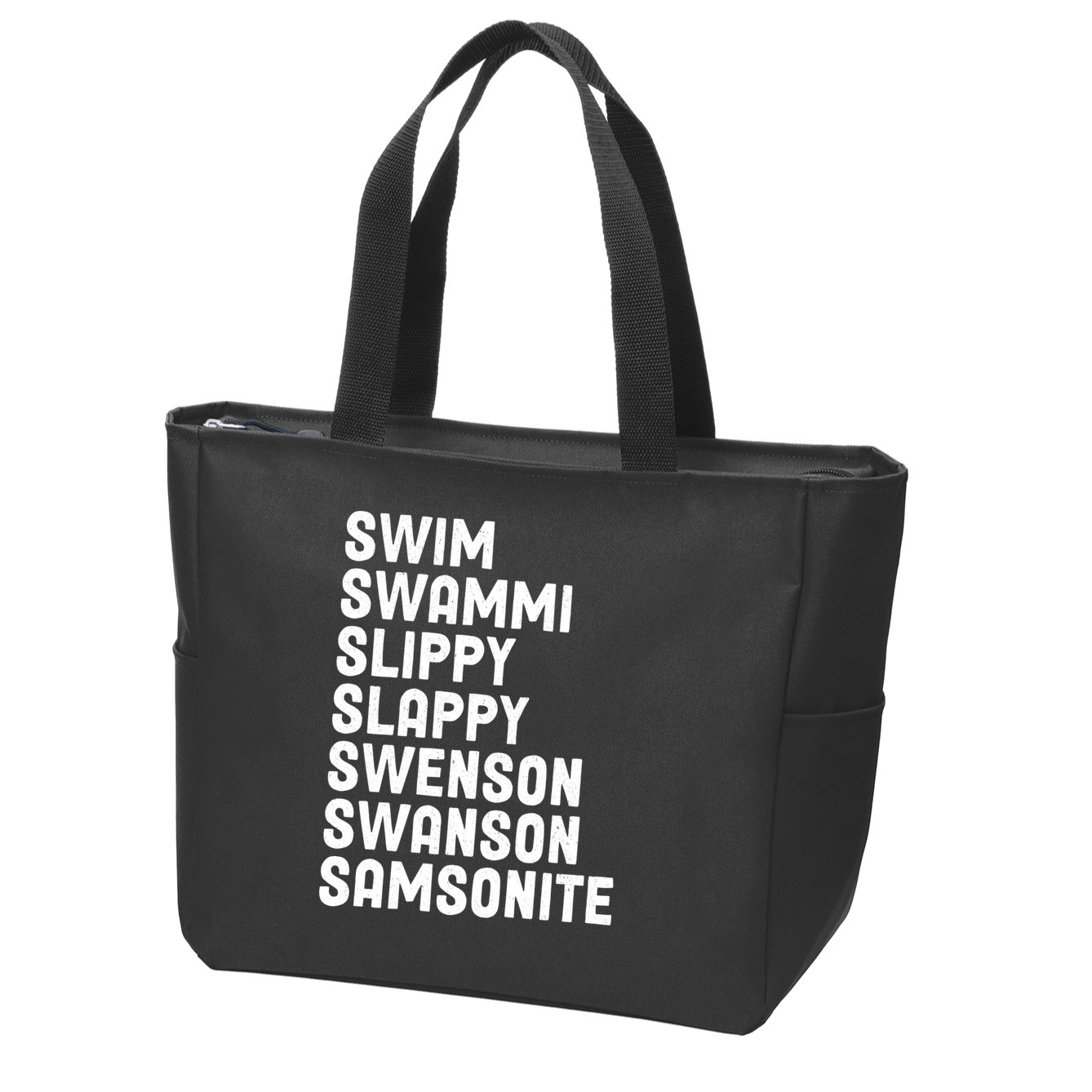 Swammi Slippy Slappy Swenson Swanson Samsonite Zip Tote Bag