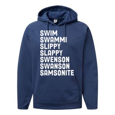 Swammi Slippy Slappy Swenson Swanson Samsonite Performance Fleece Hoodie