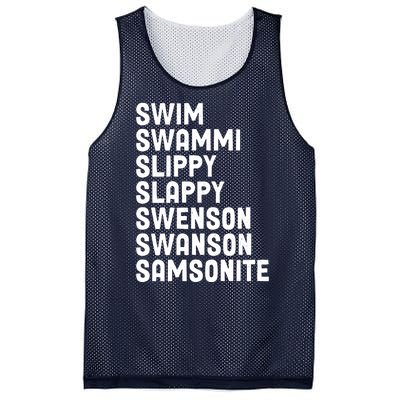 Swammi Slippy Slappy Swenson Swanson Samsonite Mesh Reversible Basketball Jersey Tank