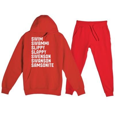 Swammi Slippy Slappy Swenson Swanson Samsonite Premium Hooded Sweatsuit Set