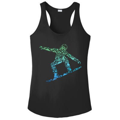 Snowboard Snowboarder Snowboarding Ladies PosiCharge Competitor Racerback Tank