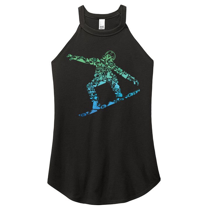 Snowboard Snowboarder Snowboarding Women's Perfect Tri Rocker Tank