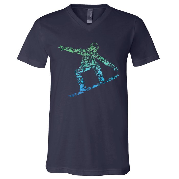 Snowboard Snowboarder Snowboarding V-Neck T-Shirt