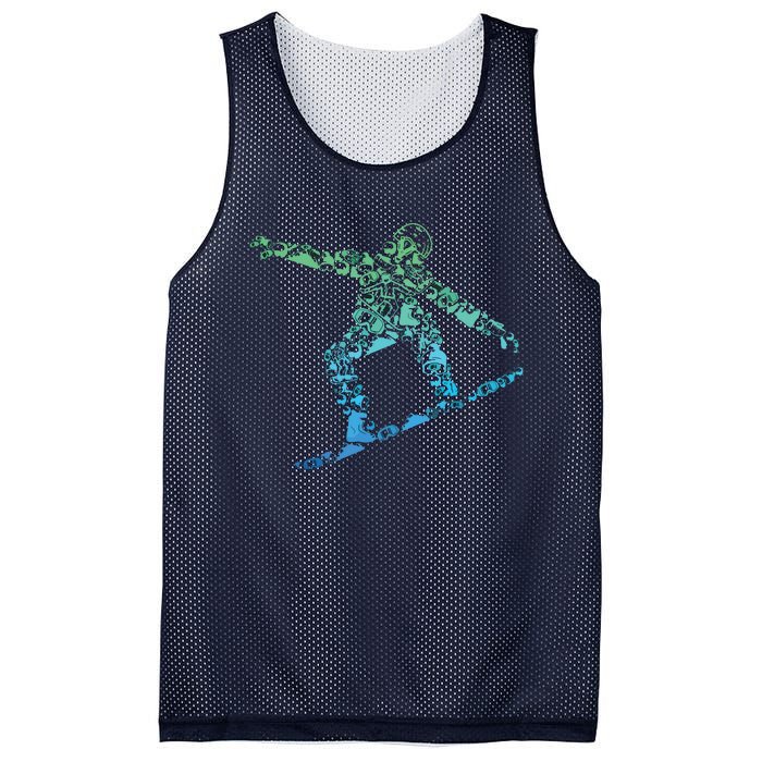 Snowboard Snowboarder Snowboarding Mesh Reversible Basketball Jersey Tank