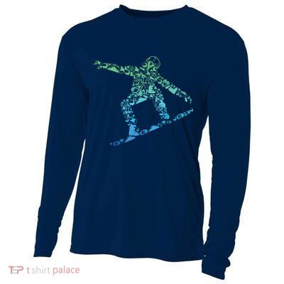Snowboard Snowboarder Snowboarding Cooling Performance Long Sleeve Crew