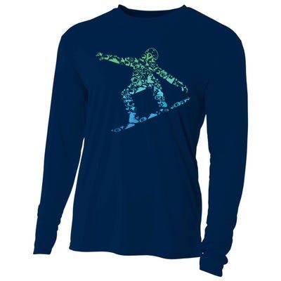 Snowboard Snowboarder Snowboarding Cooling Performance Long Sleeve Crew