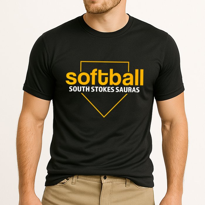 South Stokes Sauras Softball Home Plate Cooling Performance Crew T-Shirt