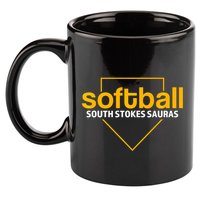 South Stokes Sauras Softball Home Plate 11oz C Handle Ceramic Mug