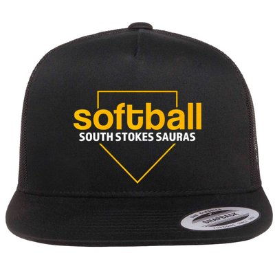 South Stokes Sauras Softball Home Plate Flatbill Hat