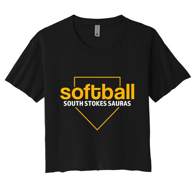 South Stokes Sauras Softball Home Plate Women's Crop Top Tee