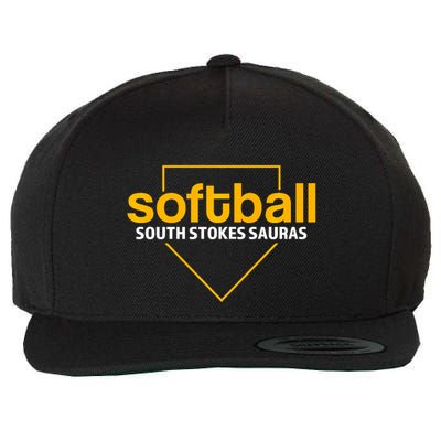 South Stokes Sauras Softball Home Plate Wool Snapback Cap