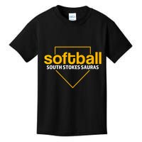 South Stokes Sauras Softball Home Plate Kids T-Shirt