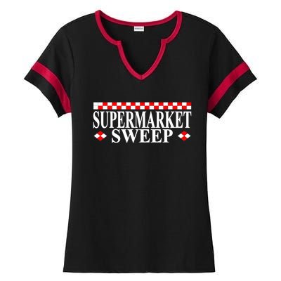 Supermarket Sweep Ladies Halftime Notch Neck Tee