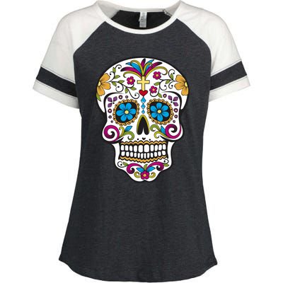 Sugar Skull Enza Ladies Jersey Colorblock Tee