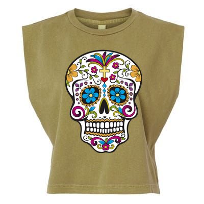 Sugar Skull Garment-Dyed Women's Muscle Tee