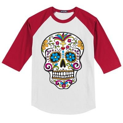 Sugar Skull Kids Colorblock Raglan Jersey