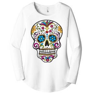 Sugar Skull Women's Perfect Tri Tunic Long Sleeve Shirt