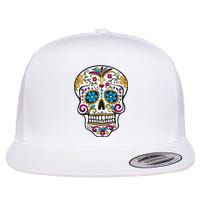 Sugar Skull Flat Bill Trucker Hat