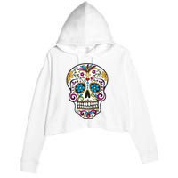 Sugar Skull Crop Fleece Hoodie