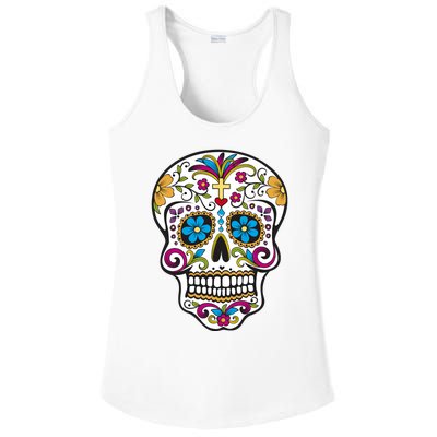 Sugar Skull Ladies PosiCharge Competitor Racerback Tank