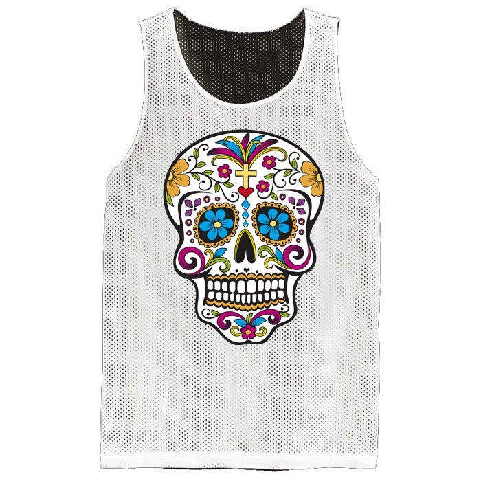 Sugar Skull Mesh Reversible Basketball Jersey Tank