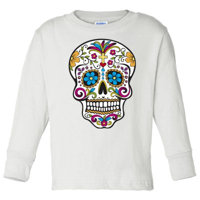 Sugar Skull Toddler Long Sleeve Shirt