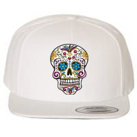 Sugar Skull Wool Snapback Cap