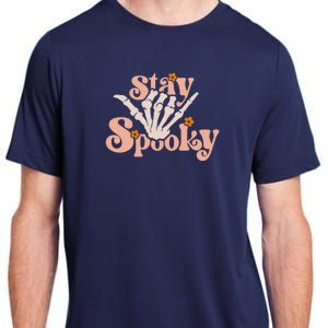 Stay Spooky Skeleton Hand Funny Halloween Spooky Season Adult ChromaSoft Performance T-Shirt