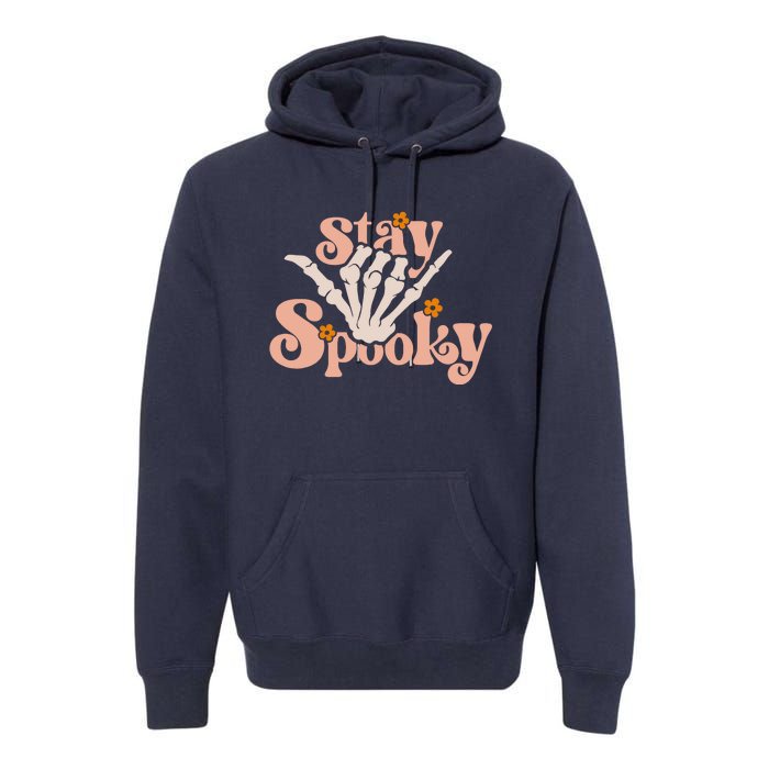 Stay Spooky Skeleton Hand Funny Halloween Spooky Season Premium Hoodie