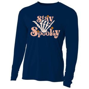 Stay Spooky Skeleton Hand Funny Halloween Spooky Season Cooling Performance Long Sleeve Crew