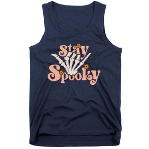 Stay Spooky Skeleton Hand Funny Halloween Spooky Season Tank Top