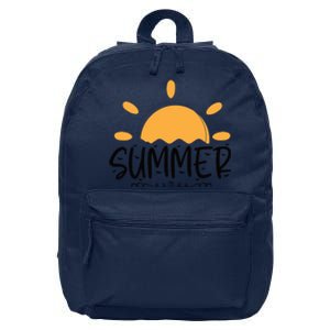 Summer Sun Sunshine Sunny Sunset Summer Time 16 in Basic Backpack