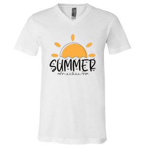 Summer Sun Sunshine Sunny Sunset Summer Time V-Neck T-Shirt