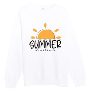 Summer Sun Sunshine Sunny Sunset Summer Time Premium Crewneck Sweatshirt