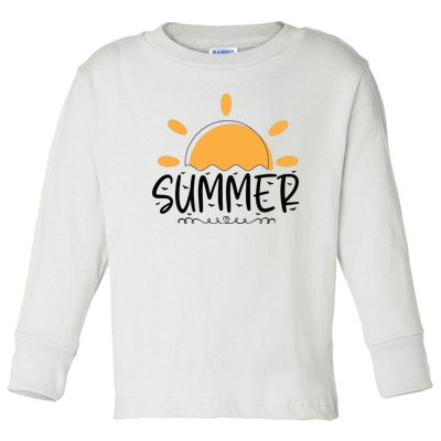 Summer Sun Sunshine Sunny Sunset Summer Time Toddler Long Sleeve Shirt