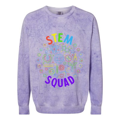 Stem Squad Science Technology Engineering And Math Colorblast Crewneck Sweatshirt