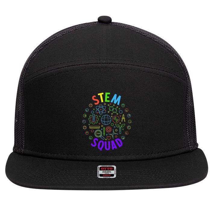 Stem Squad Science Technology Engineering And Math 7 Panel Mesh Trucker Snapback Hat